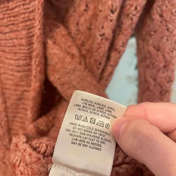 ANTHRO Knitted & Knotted Knit Cardigan Dark Orange - Picture 6 of 9